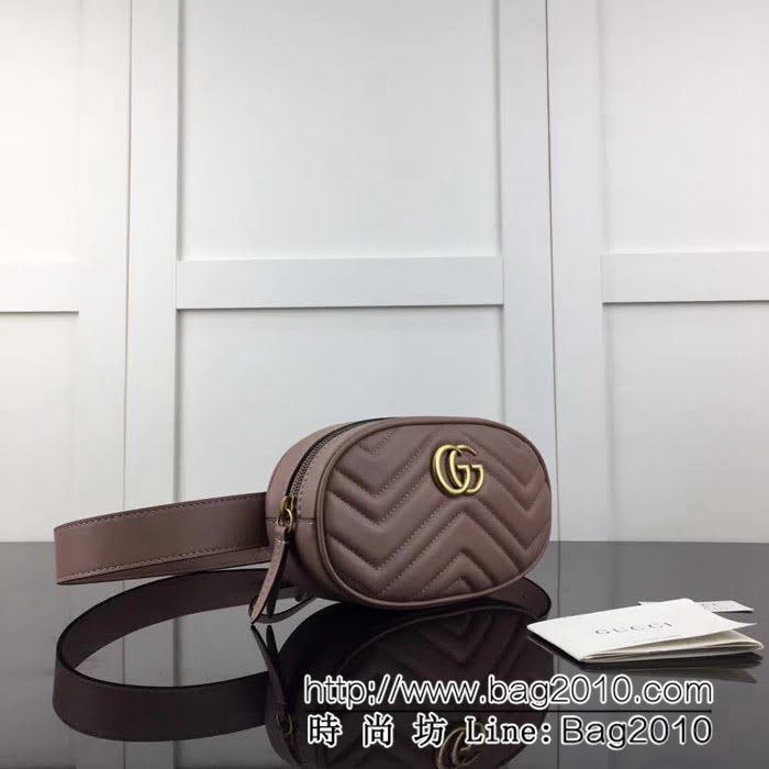 GUCCI古馳原單 新款專櫃品質原單貨實物實拍 476434繡線 奶茶腰包 HY1107